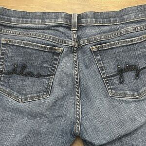 y2k vtg juicy couture jeans rare "i love juicy" wide leg bottoms flared pants